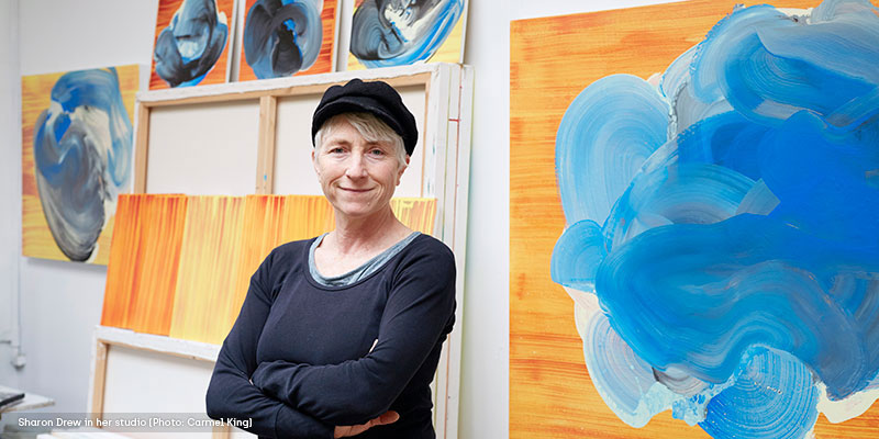 Sharon Drew in her studio, photo: Carmel King